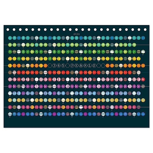 365 Pearls Calendar (Tischkalender 2024 DIN A5 quer), CALVENDO Monatskalender, ROTH-Design