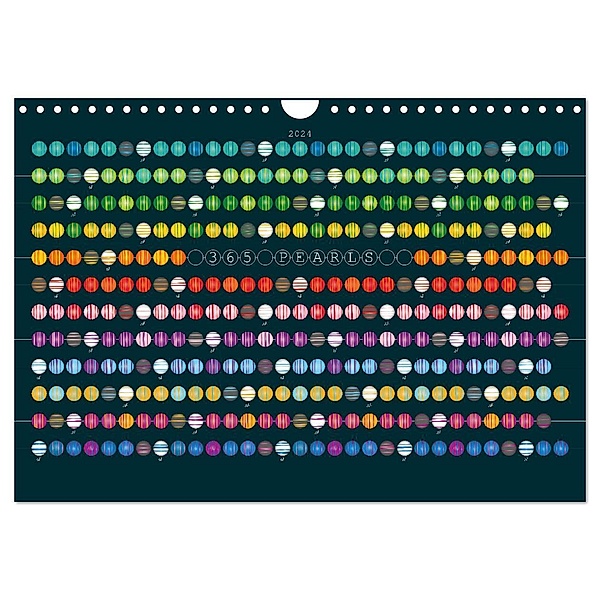 365 Pearls Calendar (Wandkalender 2024 DIN A4 quer), CALVENDO Monatskalender, ROTH-Design
