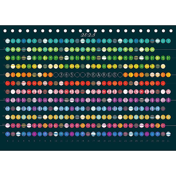 365 Pearls Kalender (Tischkalender 2023 DIN A5 quer), ROTH-Design