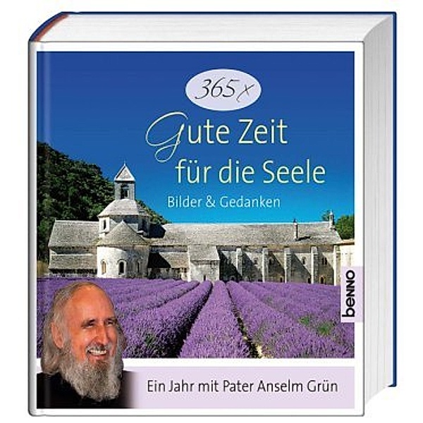 365 x Gute Zeit für die Seele - Cover: Lavendel vor Kloster, Anselm Grün