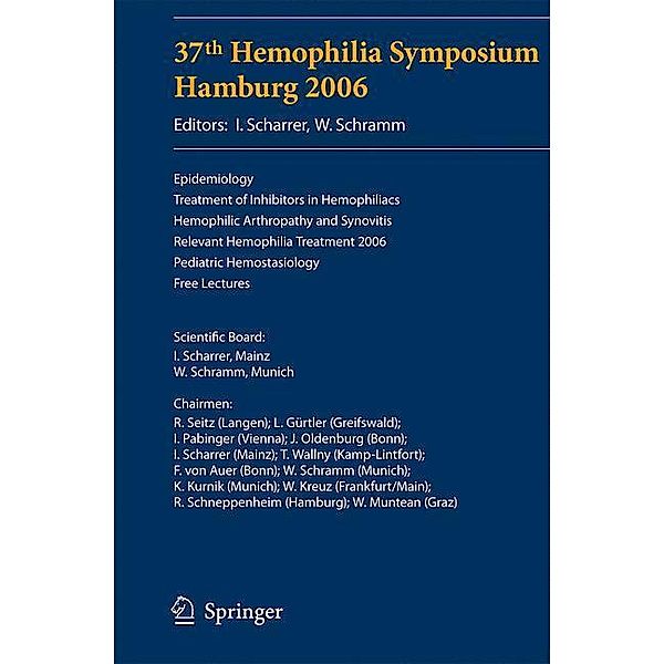 37th Hemophilia Symposium Hamburg 2006