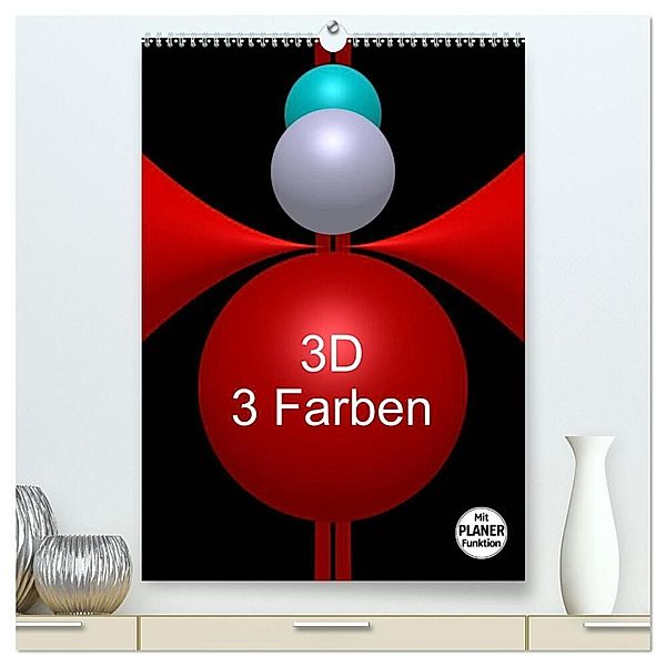 3D - 3 Farben (hochwertiger Premium Wandkalender 2024 DIN A2 hoch), Kunstdruck in Hochglanz, Issa Bild