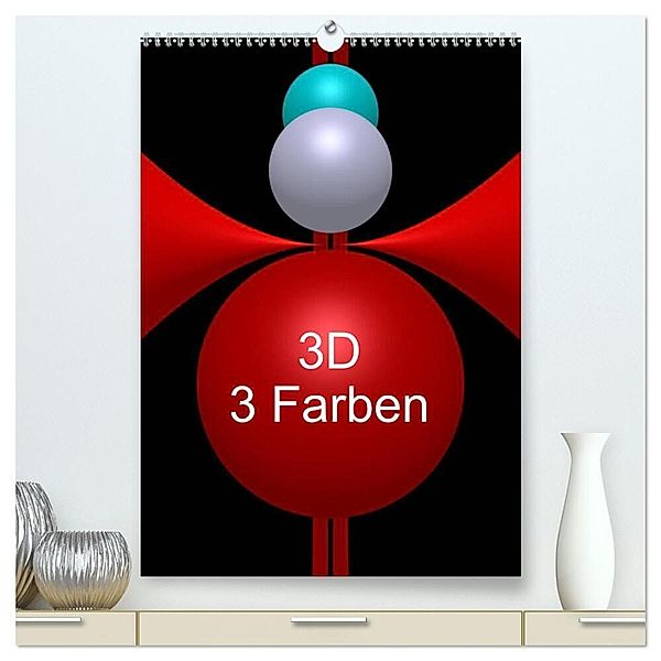 3D - 3 Farben (hochwertiger Premium Wandkalender 2025 DIN A2 hoch), Kunstdruck in Hochglanz, Calvendo, Issa Bild