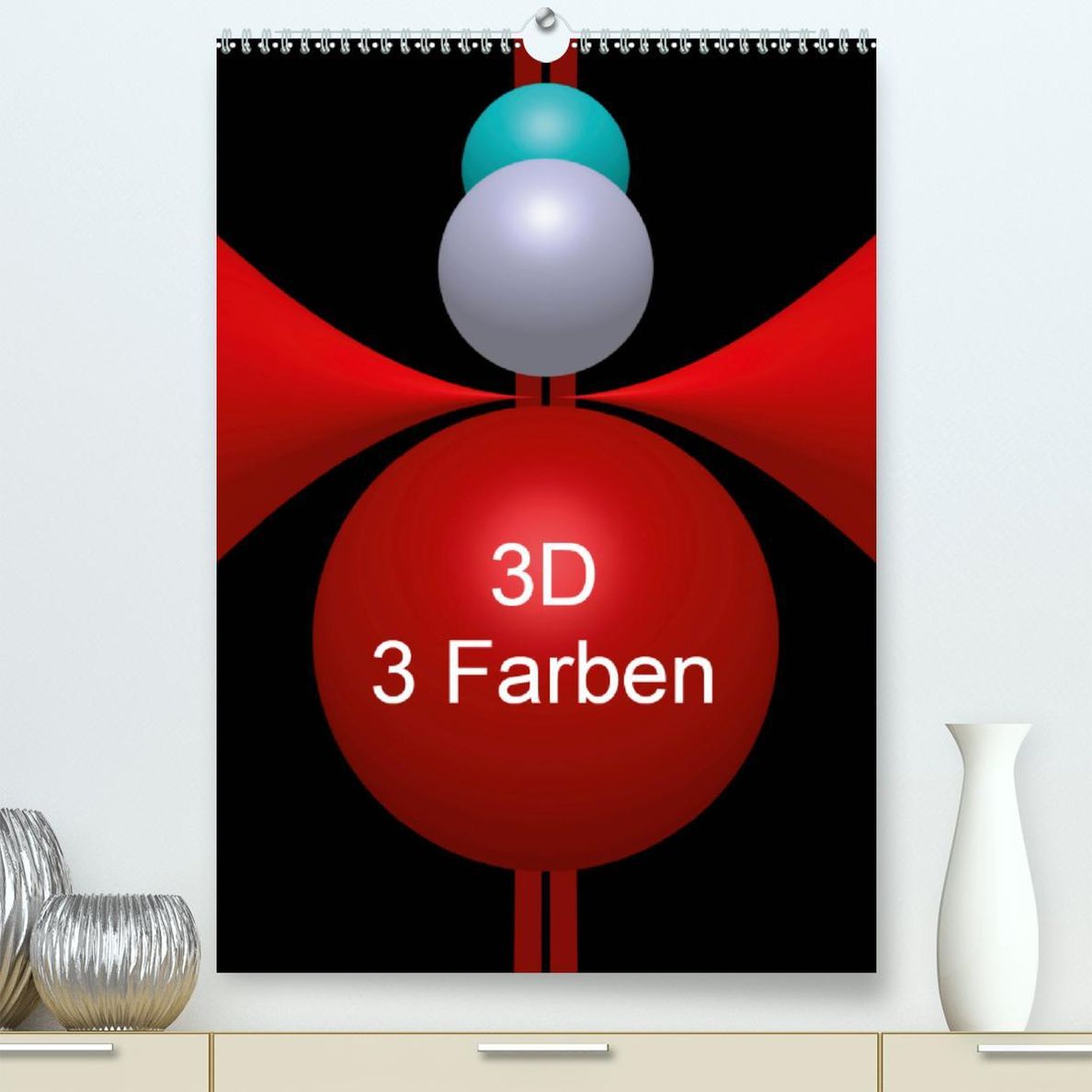 3D - 3 Farben Premium-Kalender 2020 DIN A2 hoch - Kalender bestellen