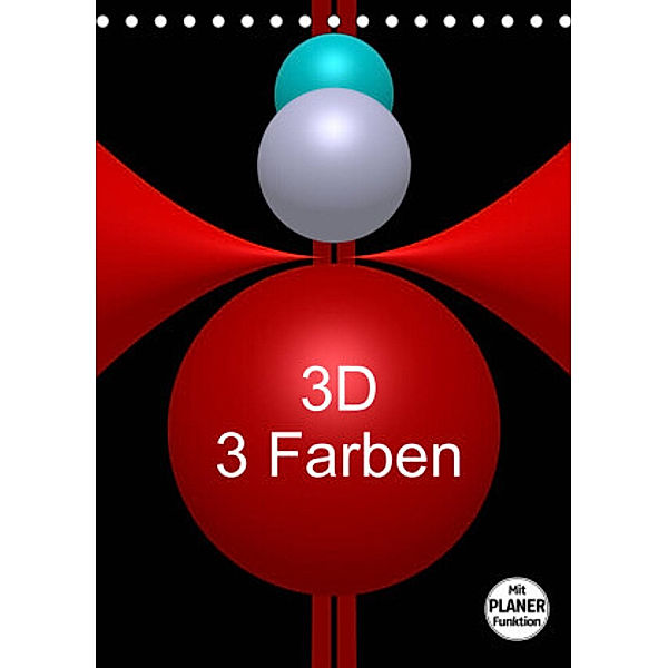 3D - 3 Farben (Tischkalender 2022 DIN A5 hoch), Issa Bild