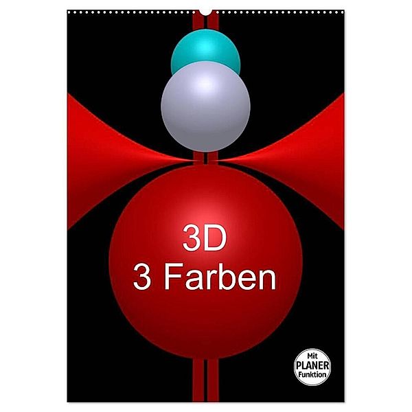 3D - 3 Farben (Wandkalender 2024 DIN A2 hoch), CALVENDO Monatskalender, Issa Bild