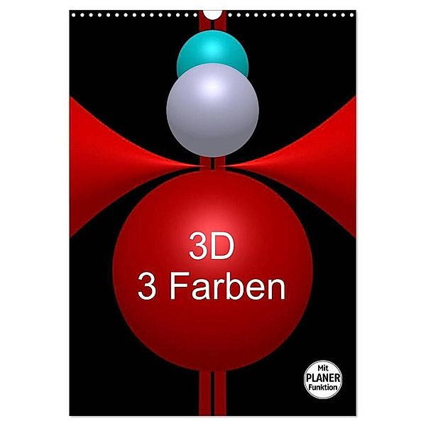 3D - 3 Farben (Wandkalender 2024 DIN A3 hoch), CALVENDO Monatskalender, Issa Bild