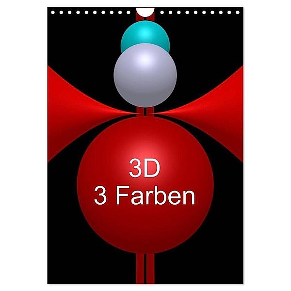 3D - 3 Farben (Wandkalender 2024 DIN A4 hoch), CALVENDO Monatskalender, Issa Bild