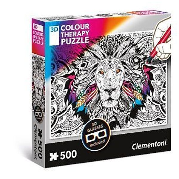 3D Colour Therapy Puzzle Löwe (Puzzle)