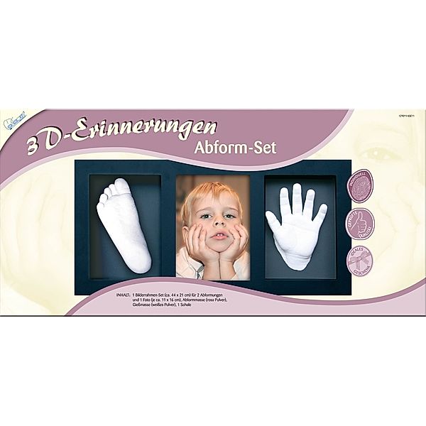 3D Erinner.-Abform-Set mit Bilderrahme