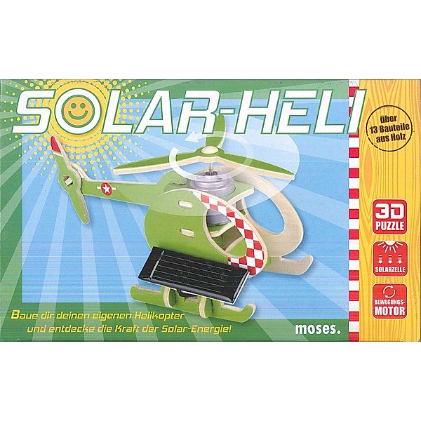 3D Holzpuzzle Solar-Heli grün