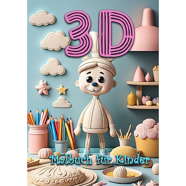 3D Malbuch für Kinder ab 4 Jahre, Musterstück Grafik
