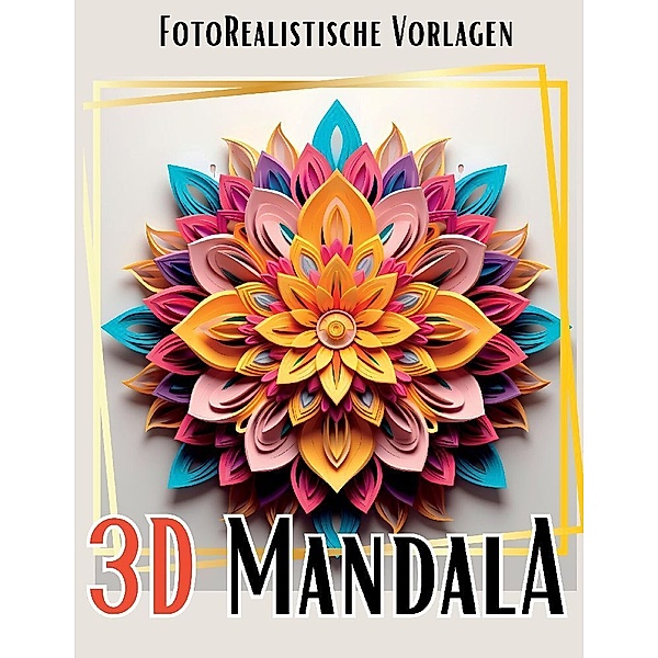 3D Mandala Malbuch Black & White, Lucy´s Schwarze Malbücher