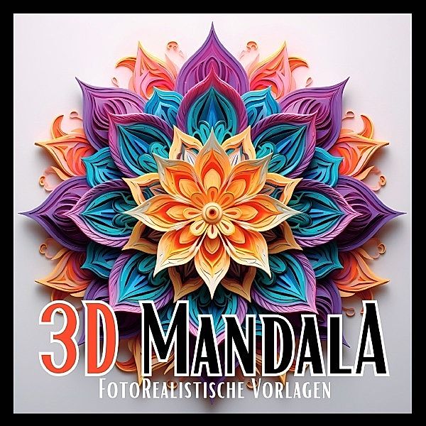 3D Mandala Malbuch Black & White, Lucy´s Schwarze Malbücher