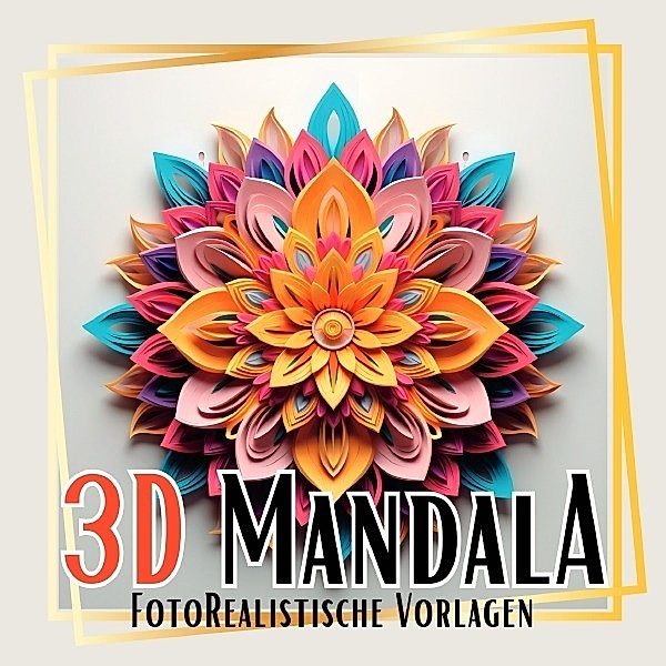 3D Mandala Malbuch Black & White, Lucy´s Schwarze Malbücher