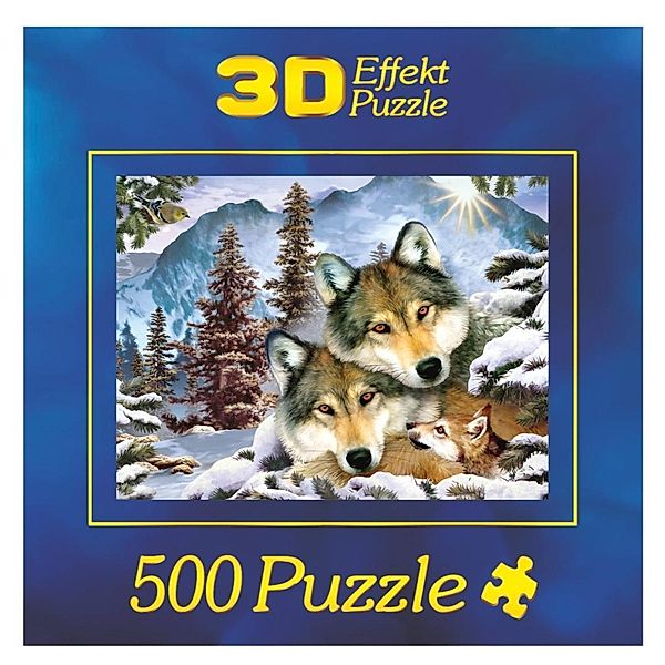 3D Puzzle Motiv: Wolf Harmony 500 Teile