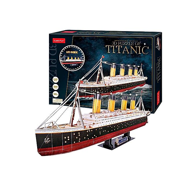 3D Puzzle Titanic mit LED Beleuchtung / 266 teilig