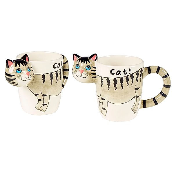 3D Tassen Katze, 2er Set