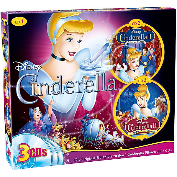 3er Box Cinderella 1 - 3, 3 Audio-CDs, Walt Disney