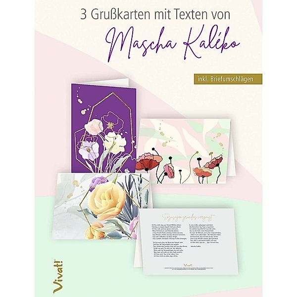 3er-Set Grusskarten »Mascha Kaléko«, Mascha Kaléko