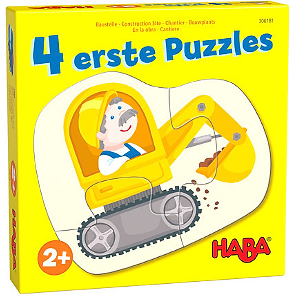 HABA 4 erste Puzzles, Baustelle (Kinderpuzzle)