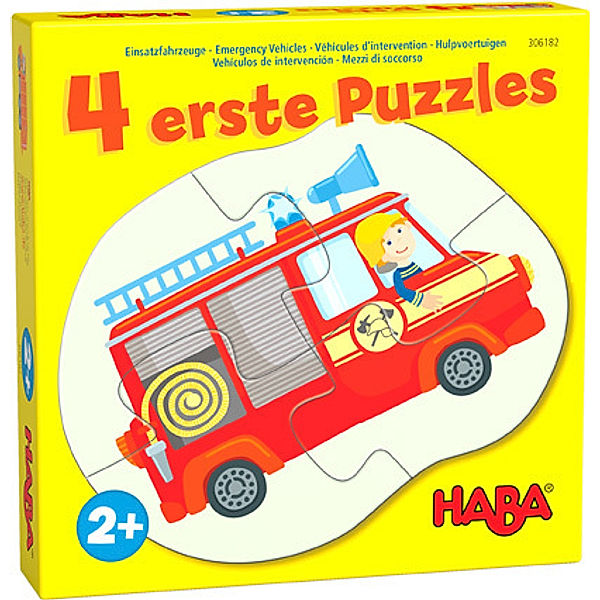 HABA 4 erste Puzzles, Einsatzfahrzeuge (Kinderpuzzle)