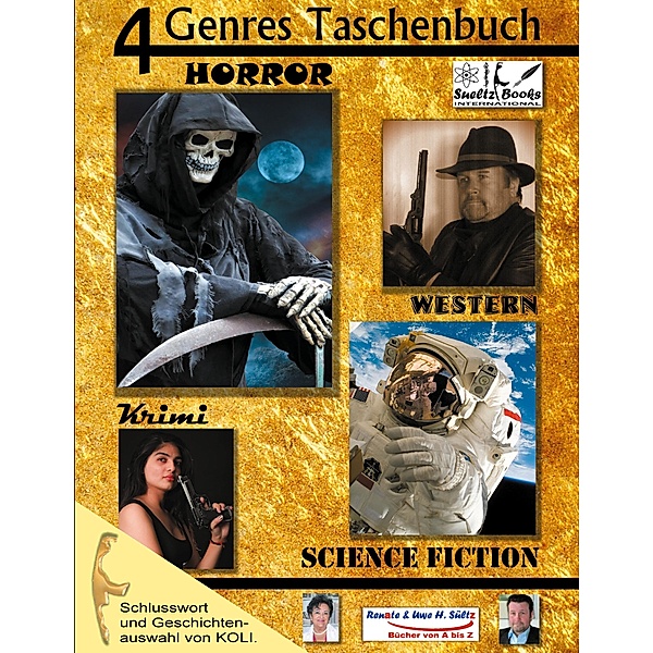 4 Genres Taschenbuch Krimi Sci-FI Horror Western, Uwe H. Sültz, Renate Sültz