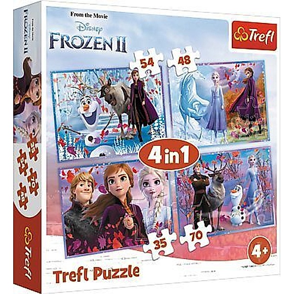 Trefl 4 in 1 Puzzle - Disney Frozen (Kinderpuzzle)