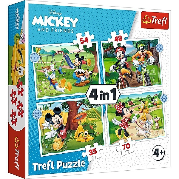 Trefl 4 in 1 Puzzle - Mickey Mouse nice day