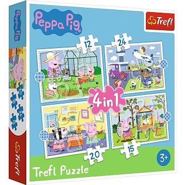 4 in 1 Puzzle - Peppa Pig (Kinderpuzzle)