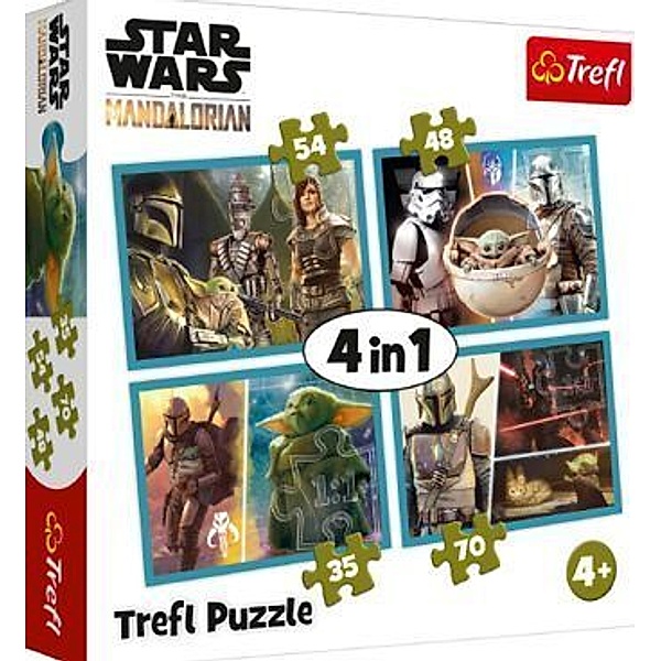 Trefl 4 in 1 Puzzle - Star Wars Mandalorian (Kinderpuzzle)