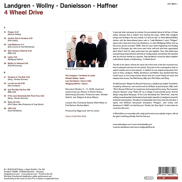 4 Wheel Drive (Vinyl), Nils Landgren, Michael Wollny, Danielsson, Haffner