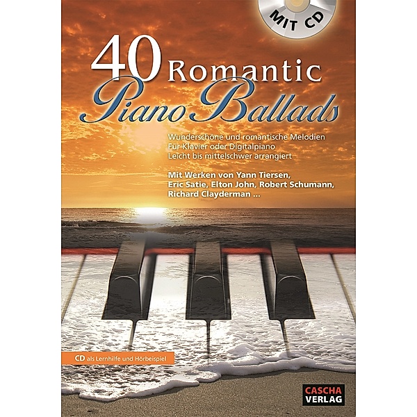 40 Romantic Piano Ballads, mit CD