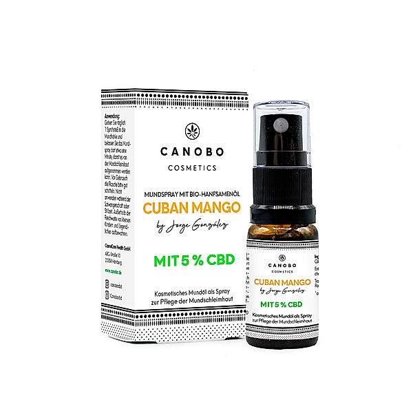 5% CBD Mundspray Bio Hanfsamenöl Cuban Mango