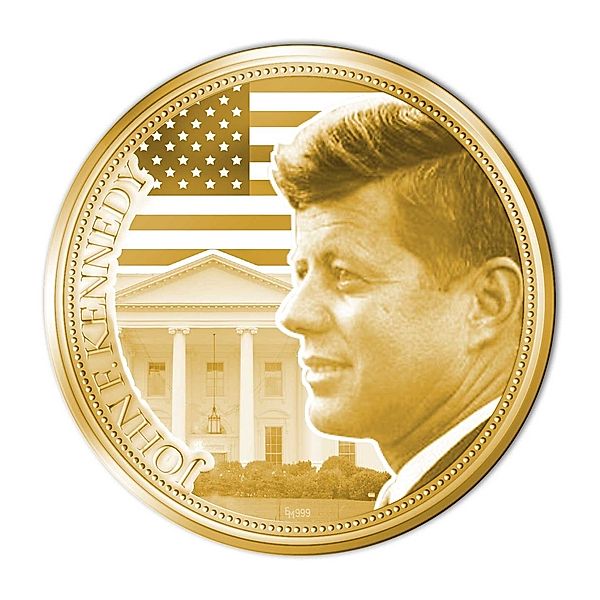 5 Doller Fiji Goldmünze 60 Jahre Amtsantritt John F. Kennedy 2021
