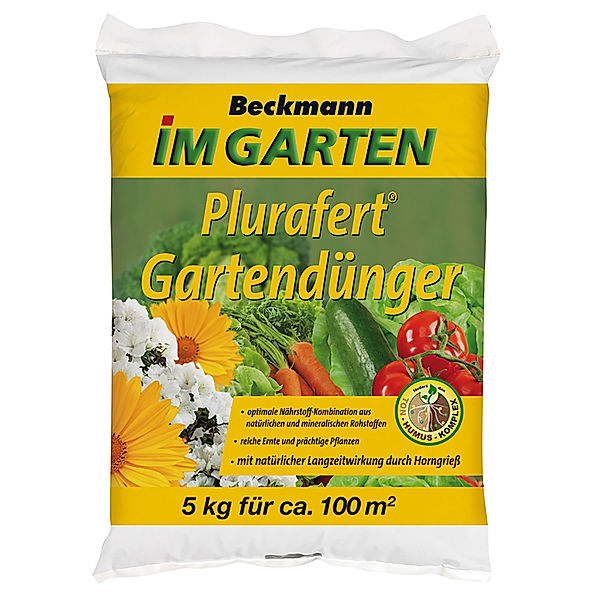 5 kg Beckmann Plurafert Gartendünger 7+4+10 für Gemüse und Zierpflanzen