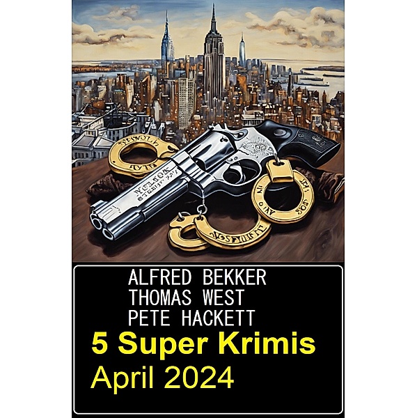 5 Super Krimis April 2024, Alfred Bekker, Thomas West, Pete Hackett