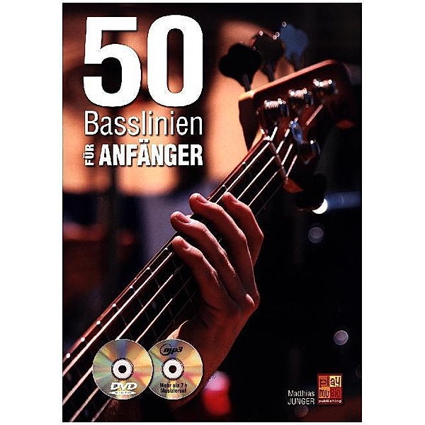 50 Basslinien für Anfänger - Bass Gitarre (Buch/CD/DVD), Matthias Junger