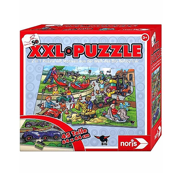 Simba Toys, Noris Spiele 50 Jahre BIG Bobby Car XXL-Puzzle (Kinderpuzzle)