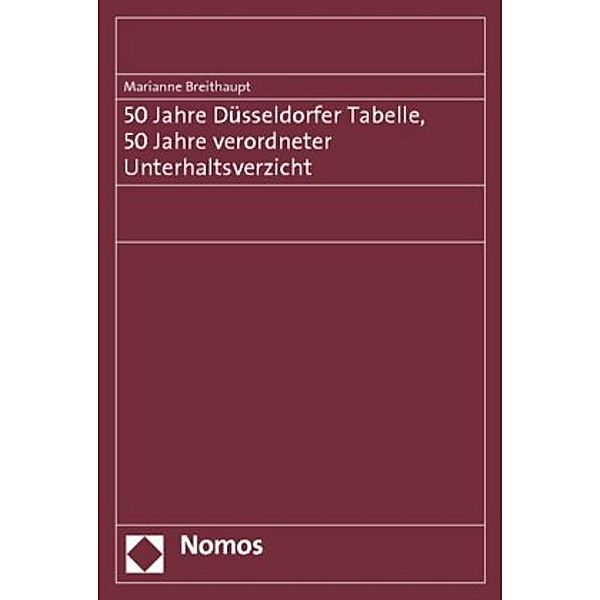 50 Jahre Düsseldorfer Tabelle, 50 Jahre verordneter Unterhaltsverzicht, Marianne Breithaupt