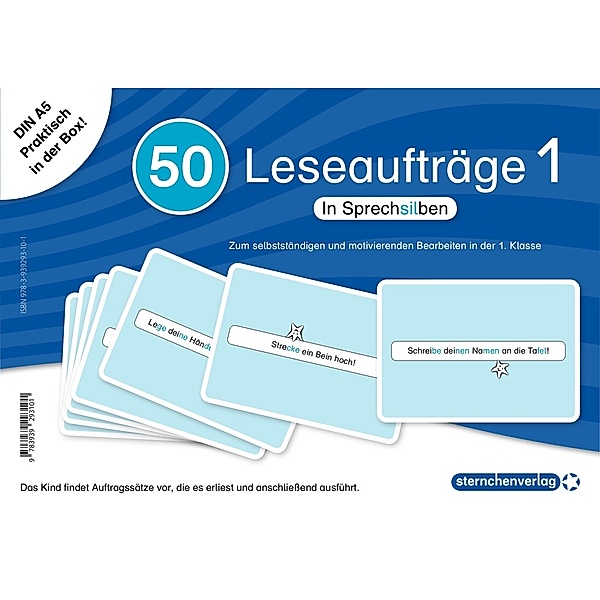 50 Leseaufträge 1 in der Box in Sprechsilben, sternchenverlag GmbH, Katrin Langhans