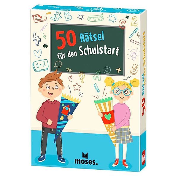 moses Verlag 50 Rätsel für den Schulstart (Kinderspiel), Nicola Berger
