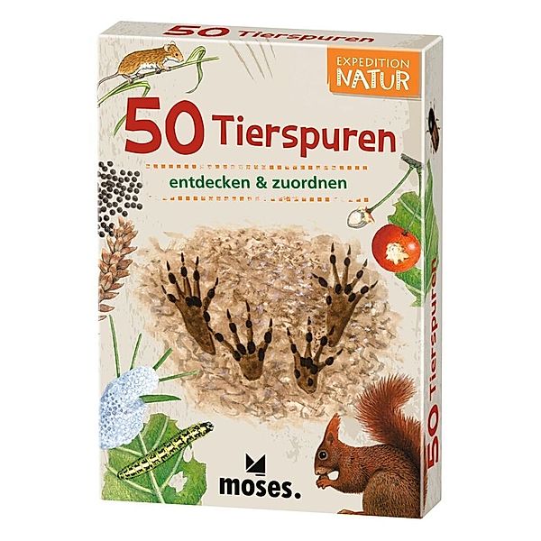 50 Tierspuren entdecken & zuordnen, 50 Ktn., Carola von Kessel, Nina Träger