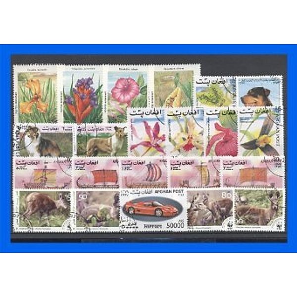 50 verschiedene Briefmarken Afghanistan