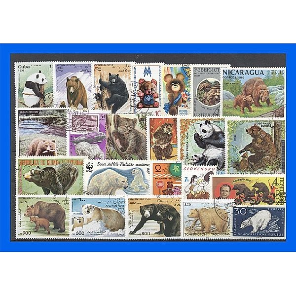 50 verschiedene Briefmarken Bären