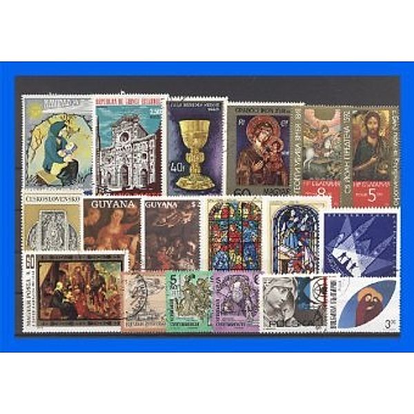 50 verschiedene Briefmarken Religion