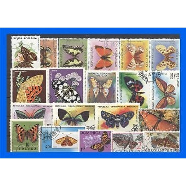 50 verschiedene Briefmarken Schmetterlinge