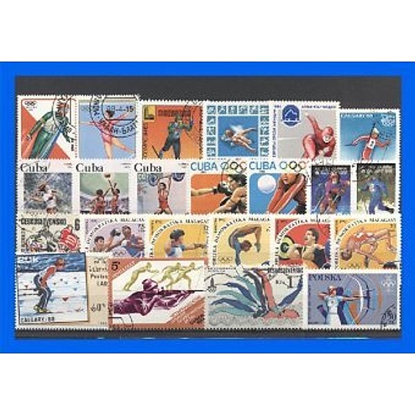 50 verschiedene Briefmarken Sport Olympiade