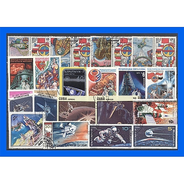 50 verschiedene Briefmarken Weltraum