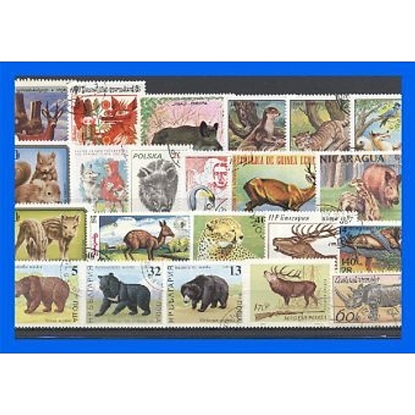 50 verschiedene Briefmarken Wildtiere